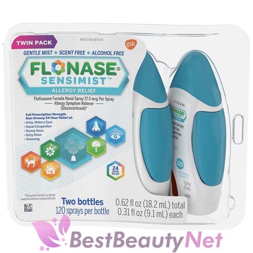 Flonase Sensimist Allergy Relief Non Drowsy Twin Pack 2 x 120 Sprays 0.62oz